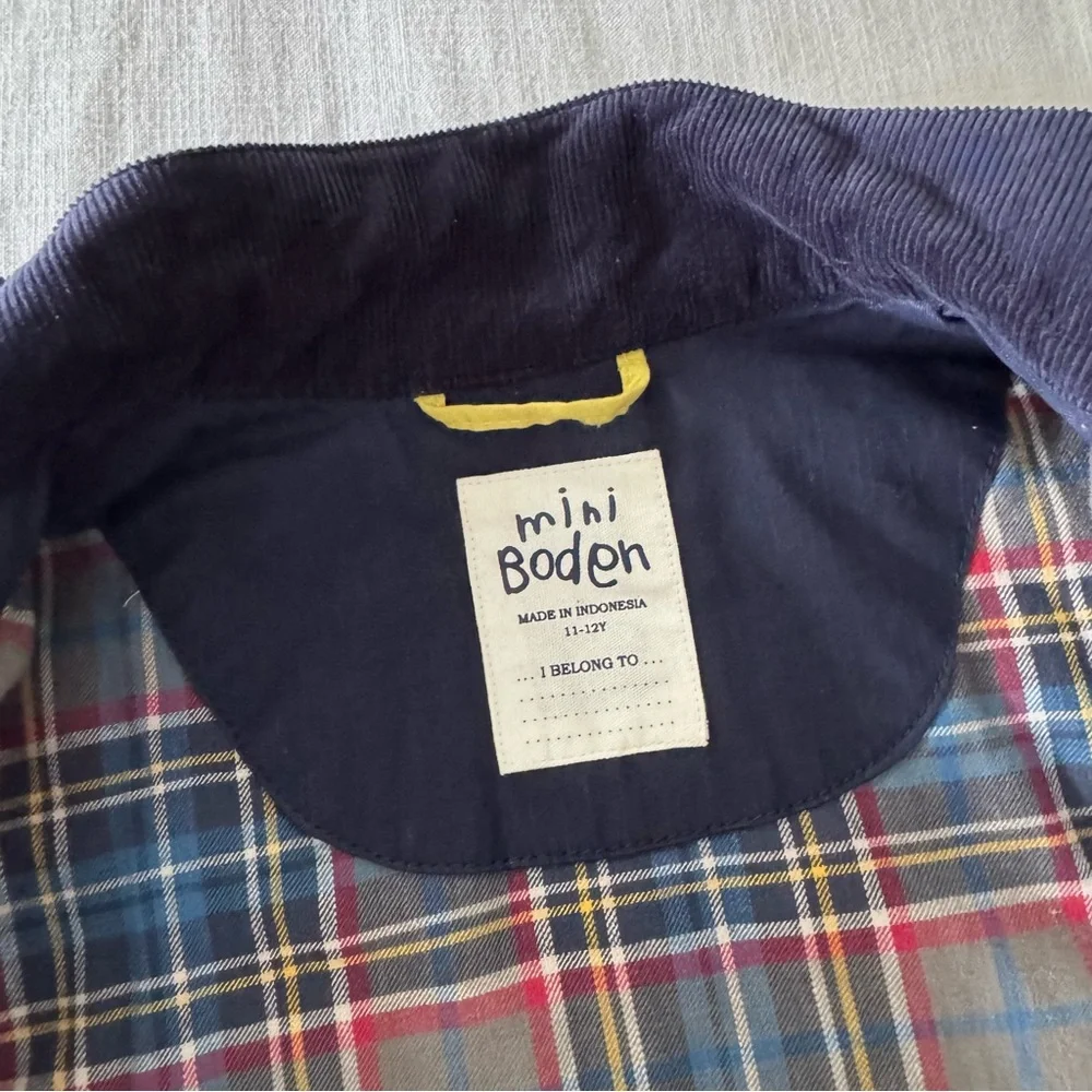 Mini Boden Field Utility Jacket, Navy - size 11-12